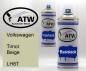 Preview: Volkswagen, Timor Beige, LH8T: 400ml Sprühdose + 400ml Klarlack - Set, von ATW Autoteile West.